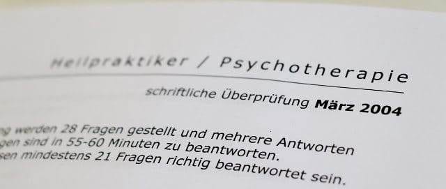schriftliche Prüfung Heilpraktiker Psychotherapie